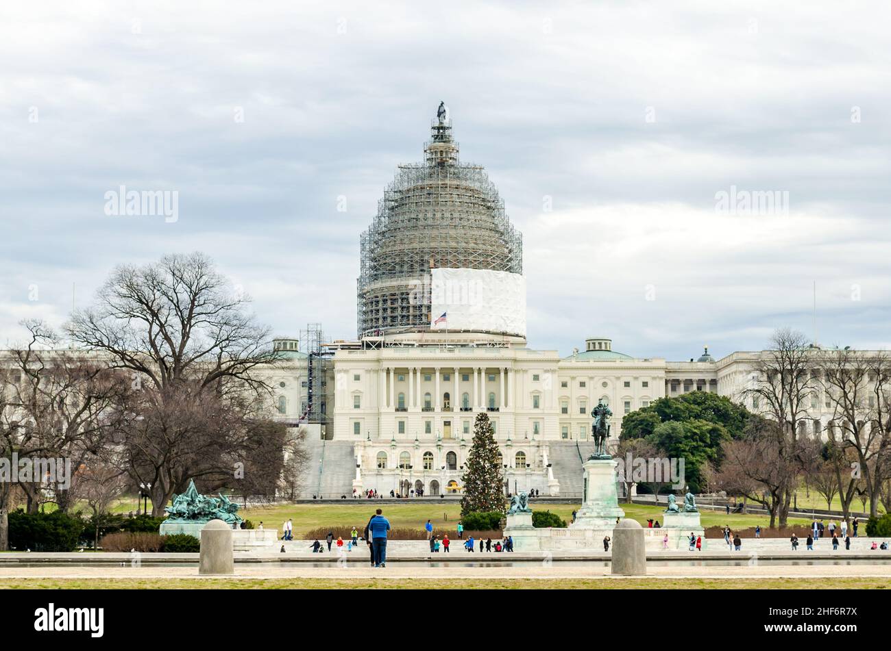 USA Capitol Building, il luogo d'incontro del Congresso degli Stati Uniti a Washington DC Foto Stock