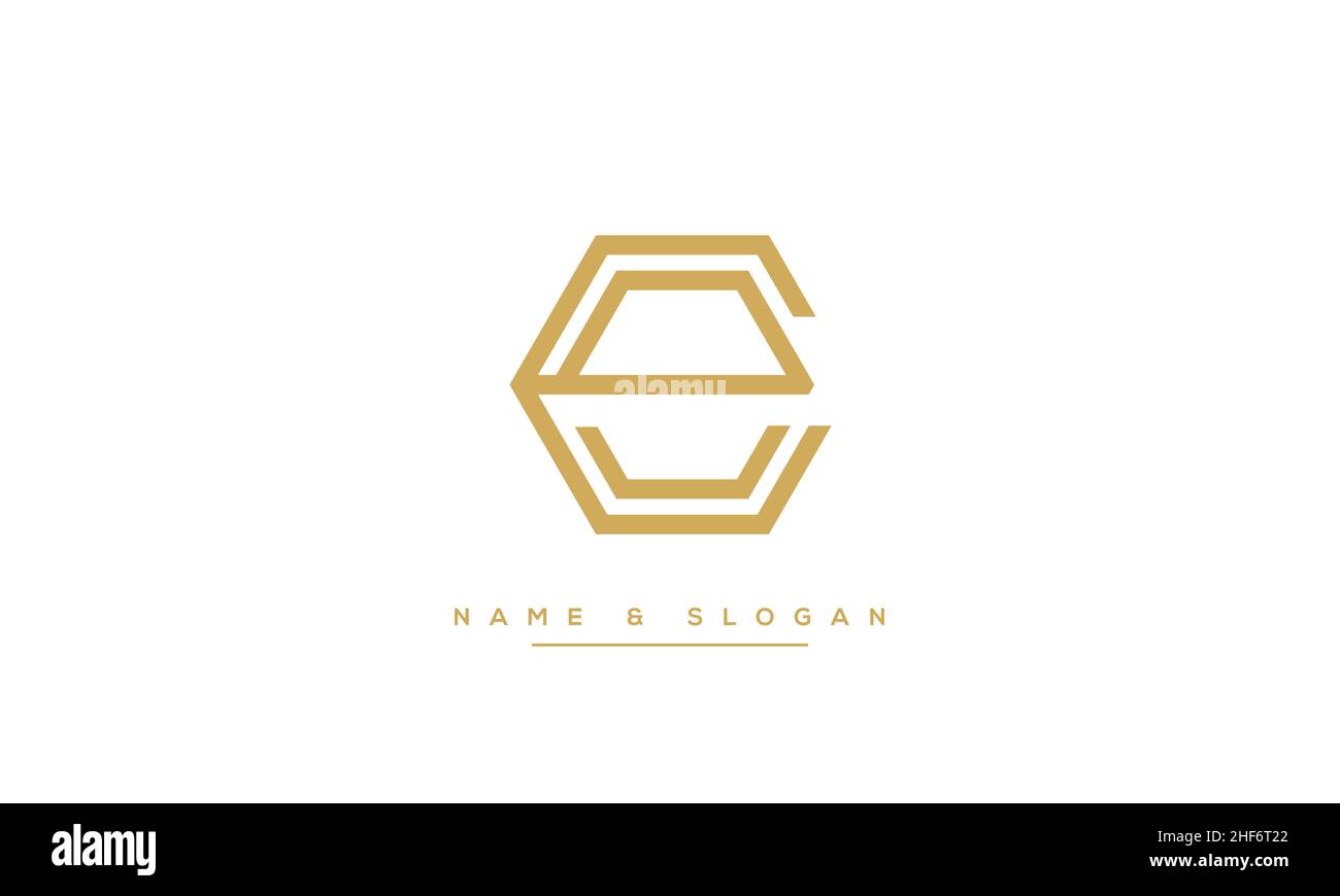 EC, CE Abstract Letters Logo monogramma Illustrazione Vettoriale