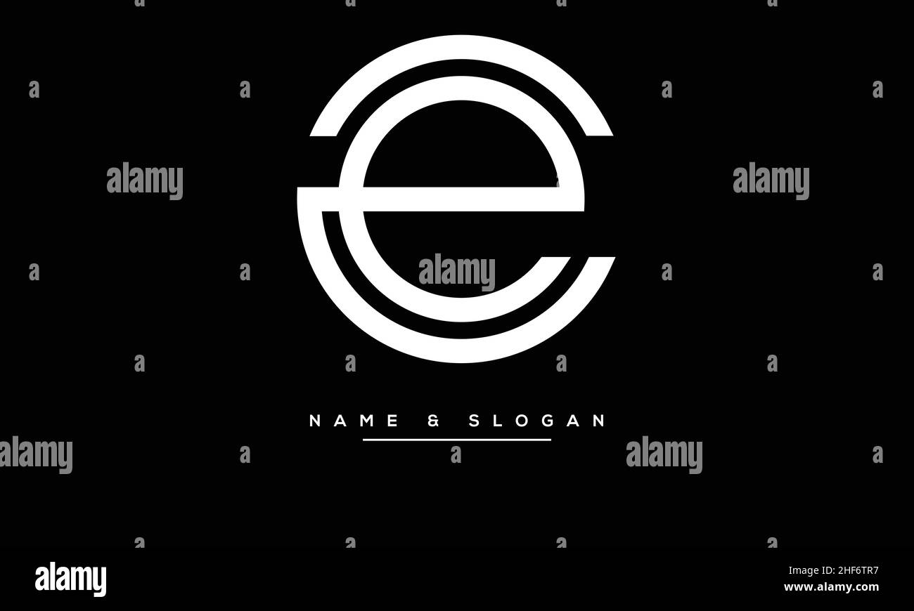 EC, CE Abstract Letters Logo monogramma Illustrazione Vettoriale