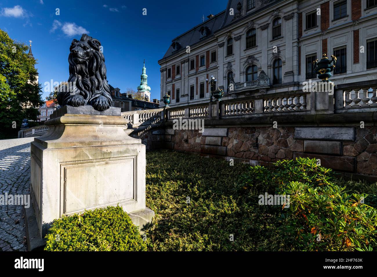 Europa, Polonia, Voivodato silesiano, Castello di Pszczyna Foto Stock