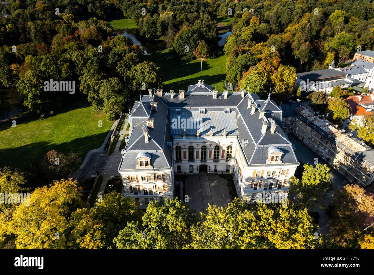 Europa, Polonia, Voivodato silesiano, Castello di Pszczyna Foto Stock