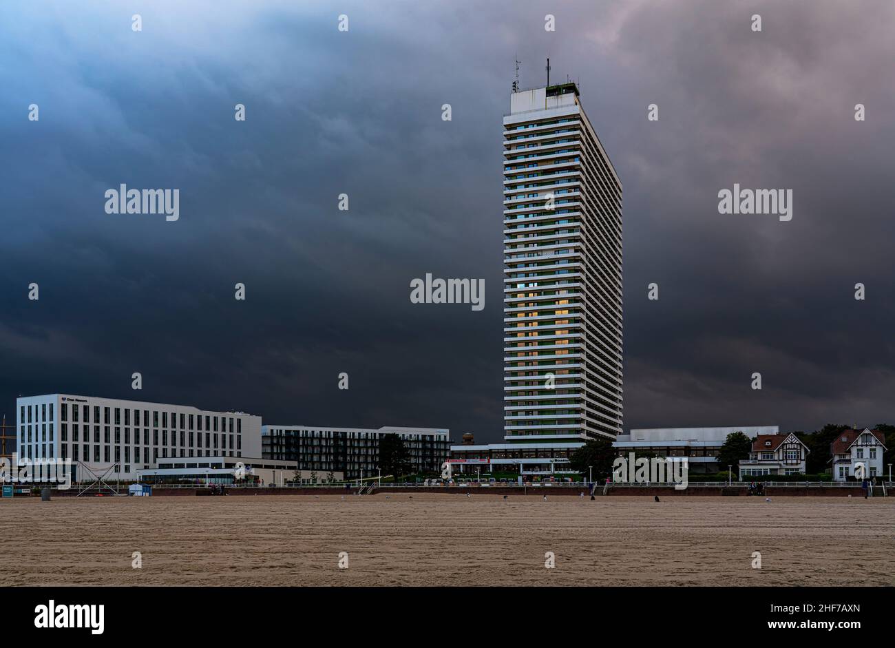 Avvicinandosi al temporale, Hotel Maritim, Lübeck-Travemünde Foto Stock