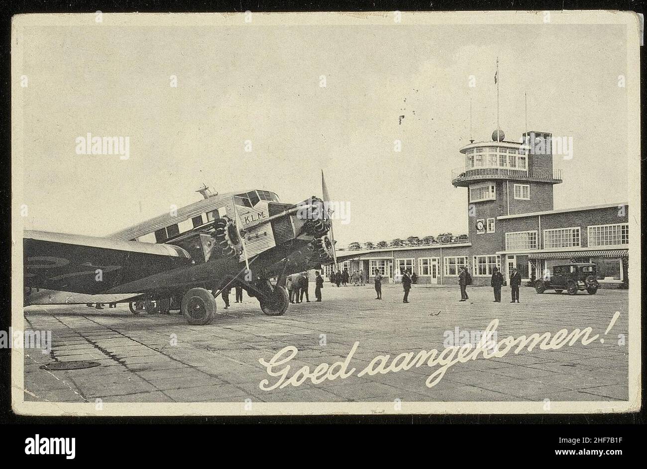 Schiphol (Oost), Behouden thuiskomst van de Junkers, Foto Stock