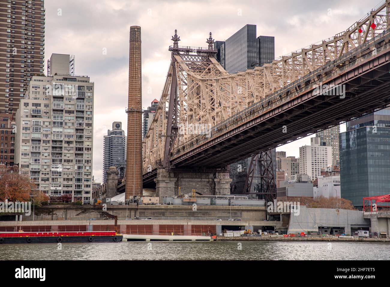 USA, New York City, Manhattan, Roosevelt Island, Queensboro Bridge, funivia Foto Stock