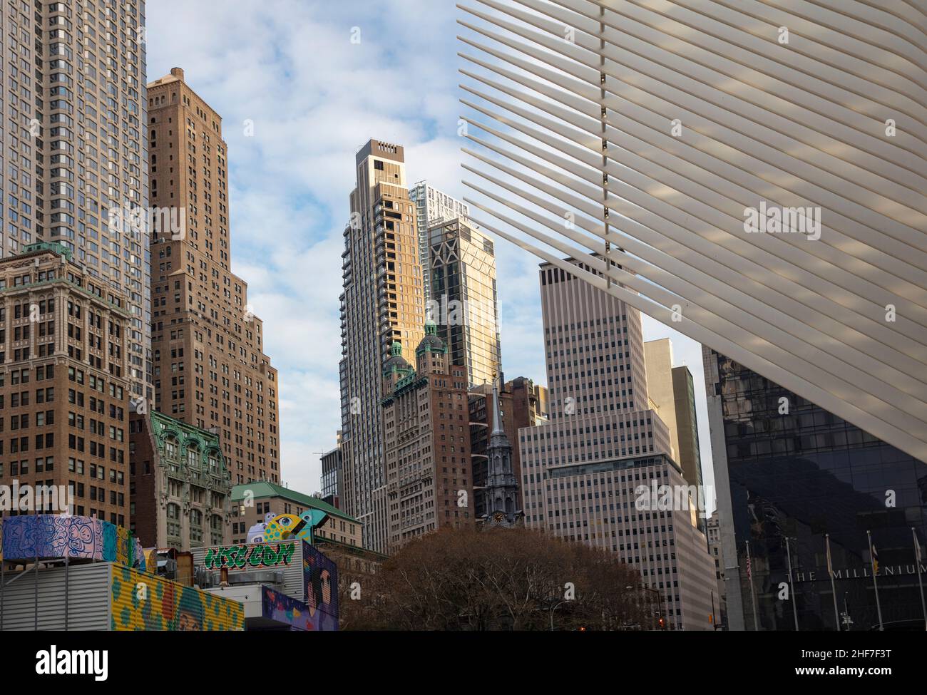 USA, New York City, Manhattan, FDNY Memorial Wall, 9/11 Memorial Foto Stock