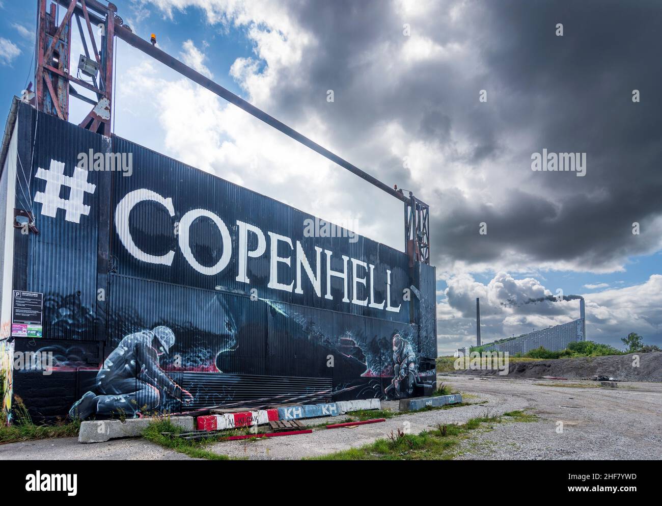 Copenhagen, Koebenhavn, area del festival del metallo pesante di Copenhell che si tiene annualmente a Refshaleoeen in Zelanda, Sealand, Sjaelland, Danimarca Foto Stock