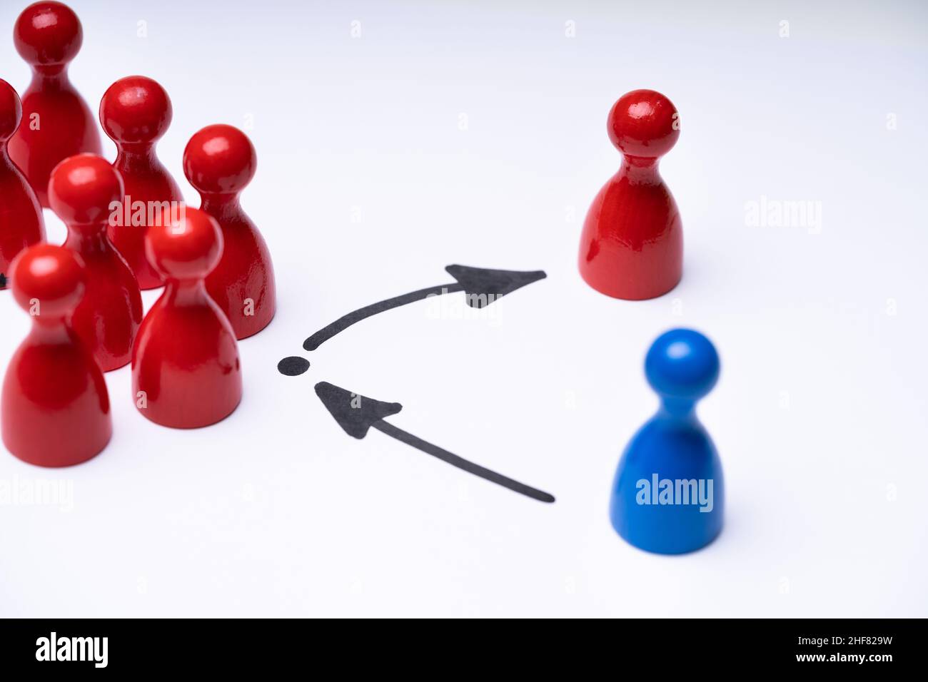 Concetto Pawn Change. Individualità, immaginazione e determinazione Foto Stock