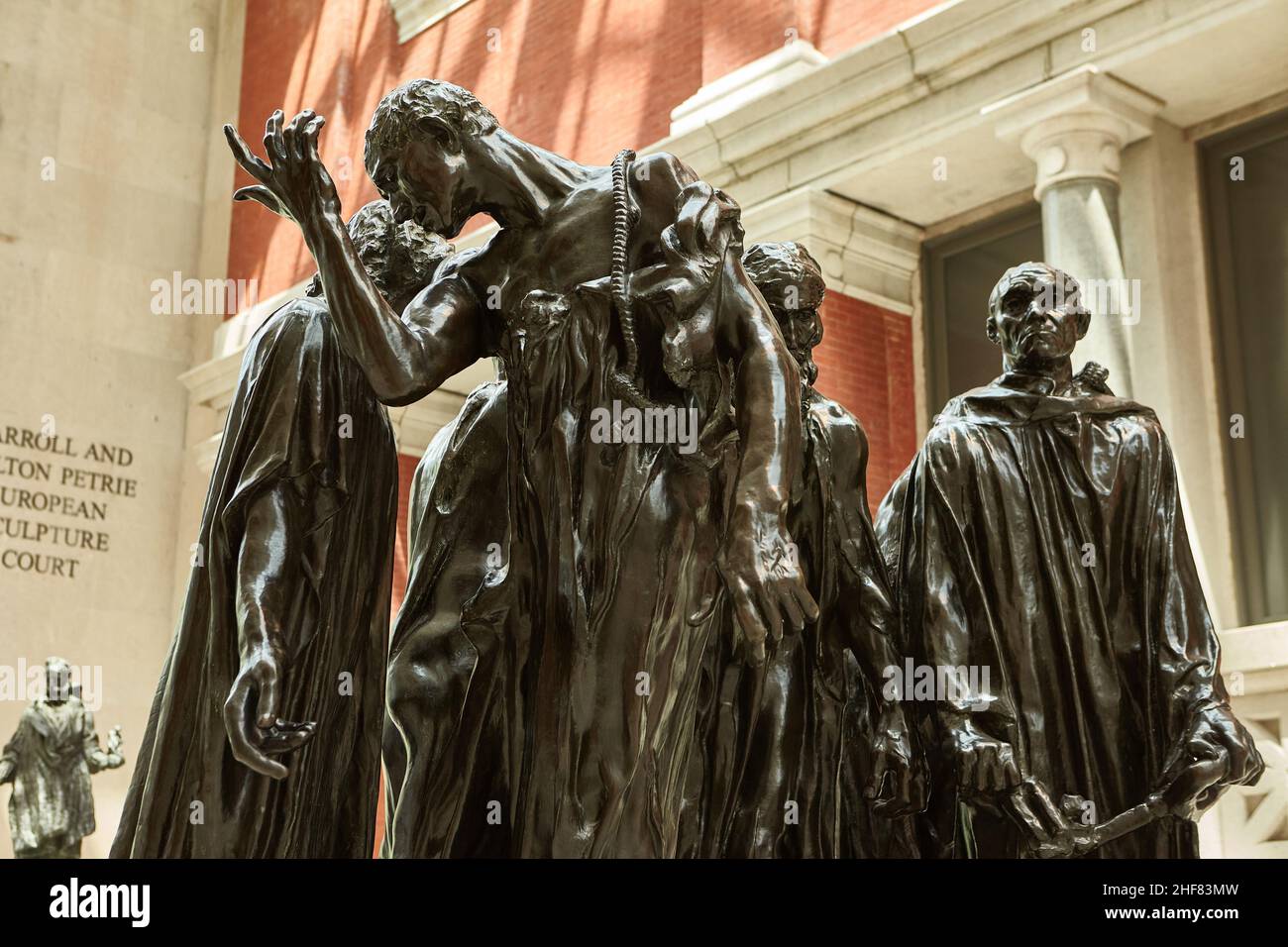 Corte europea delle sculture al Metropolitan Museum of Art di New York. Rodin Burghers di Calais Foto Stock