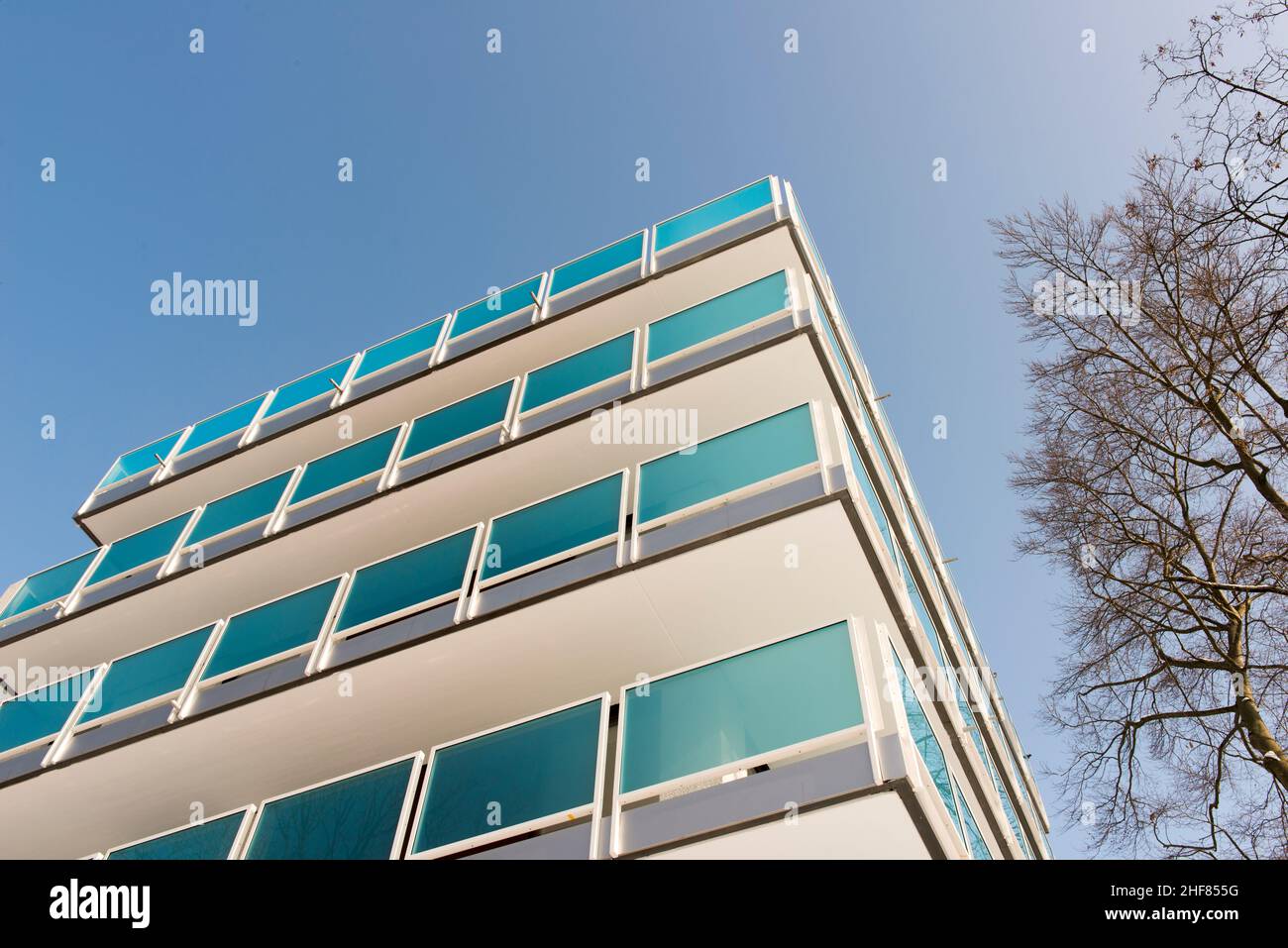 Casa residenziale, facciate, balconi, colorato Foto Stock