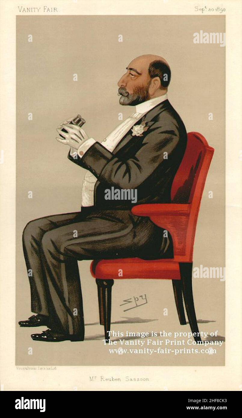 Reuben David Sassoon, Vanity Fair, 1890-09-20. Foto Stock