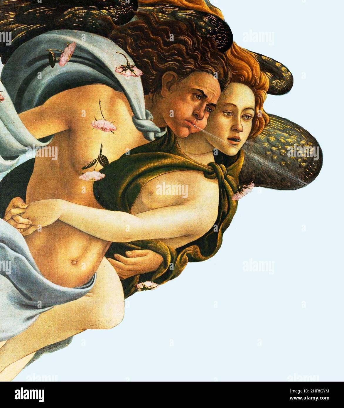 Sandro Botticelli. La nascita di Venere. Zephyrus. Foto Stock