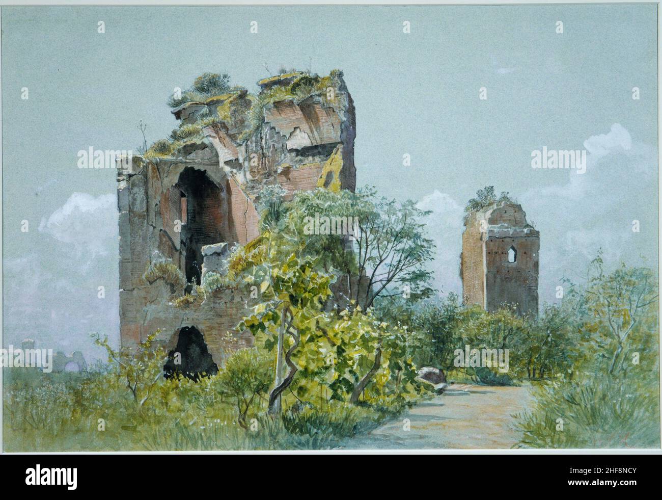Terme di Traiano (sette sale, Villa Brancaccio, Roma) ca. 1882 William Stanley Haseltine Foto Stock