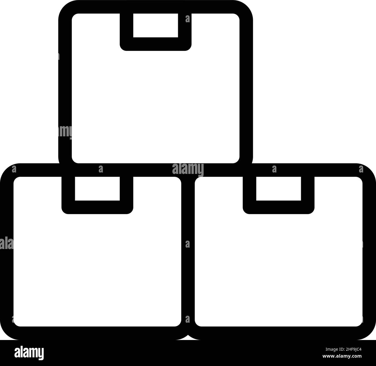 Vettore contorno icona spedizione pacchi. Servizio di trasferimento. Vano di carico Illustrazione Vettoriale