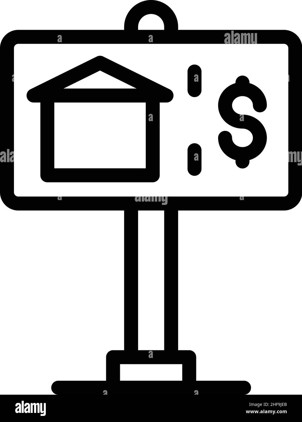 Casa trasferimento banner icona contorno vettore. Spostamento di servizio. Consegna di mobili Illustrazione Vettoriale