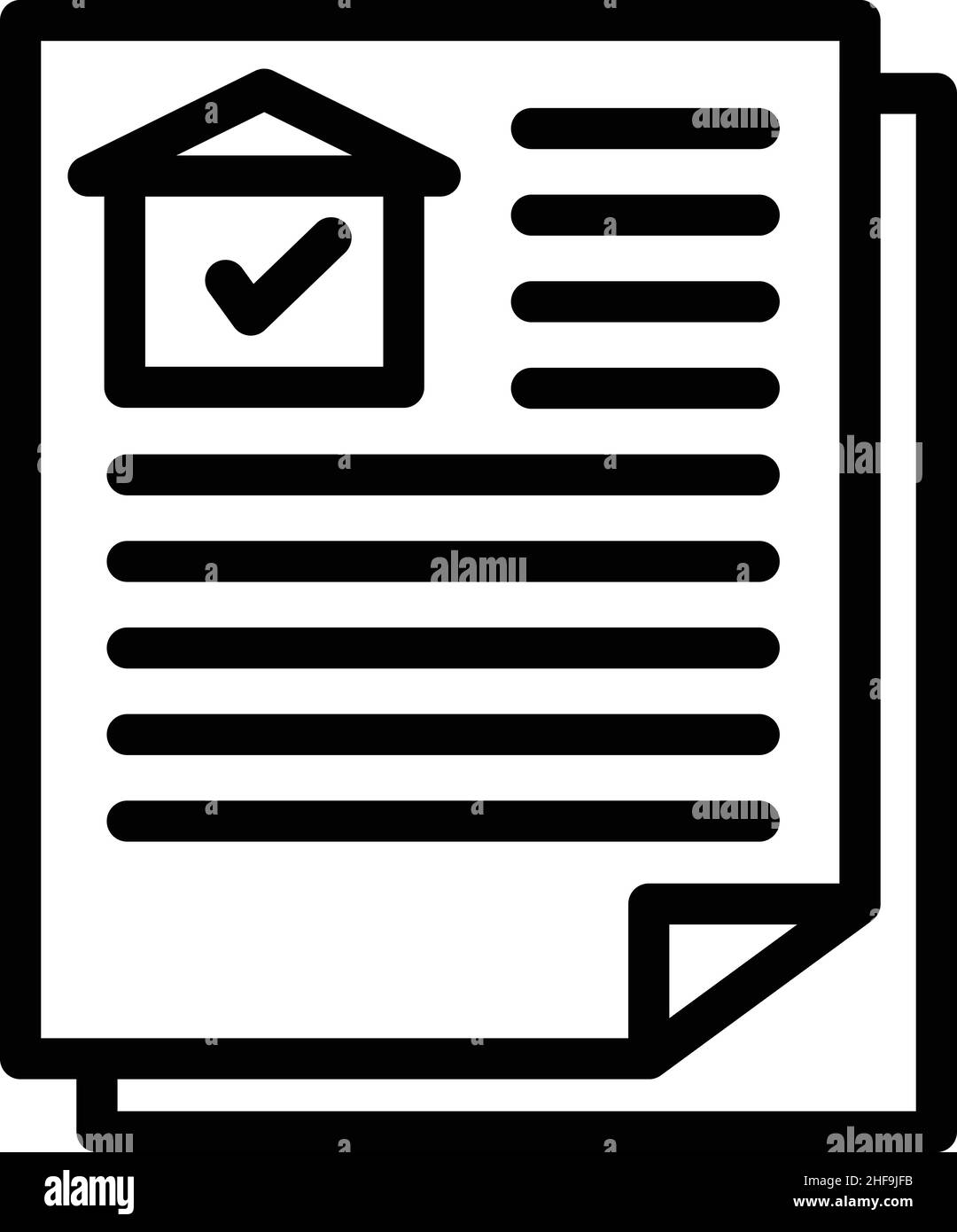 Spostamento del vettore di contorno dell'icona della carta. Servizio in casa. Sposta a casa Illustrazione Vettoriale