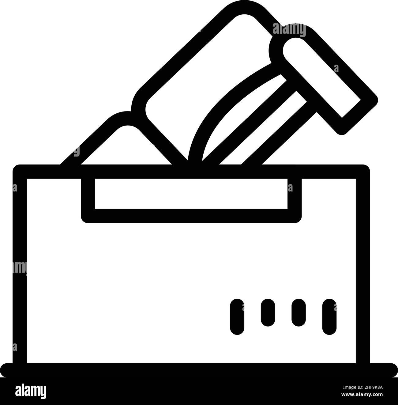 Vettore contorno icona consegna divano. Trasloco casa. Sposta a casa Illustrazione Vettoriale