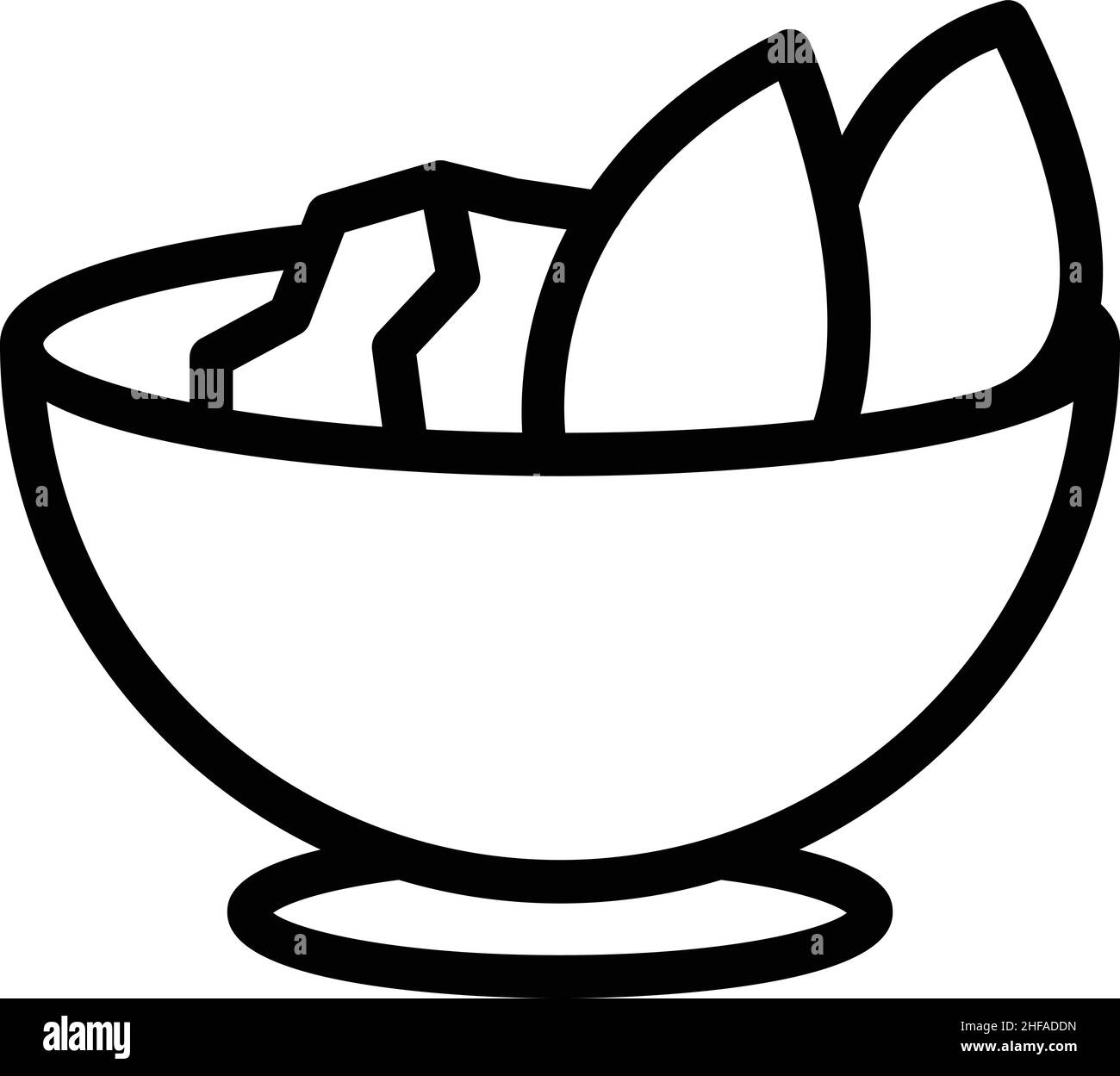 Vettore contorno icona insalata di semi. Carne vegana. A base di fagioli Illustrazione Vettoriale