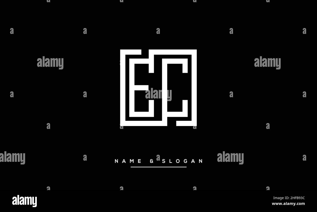 EC, CE Abstract Letters Logo monogramma Illustrazione Vettoriale
