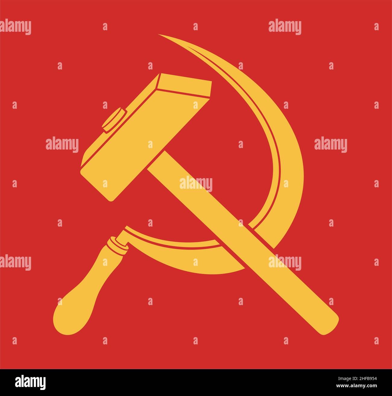 Simbolo dell'URSS - illustrazione del vettore del martello e della falce Illustrazione Vettoriale