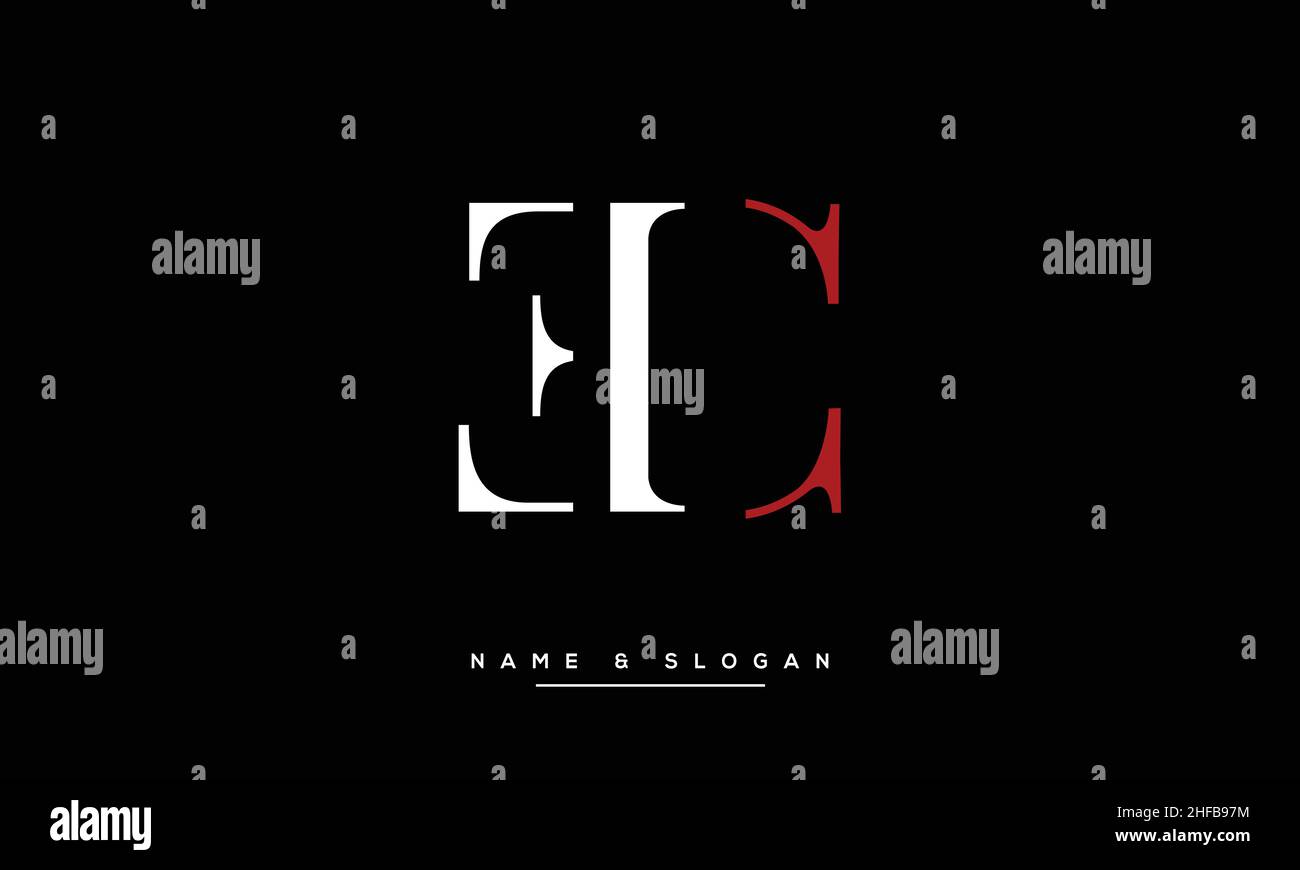 EC, CE Abstract Letters Logo monogramma Illustrazione Vettoriale