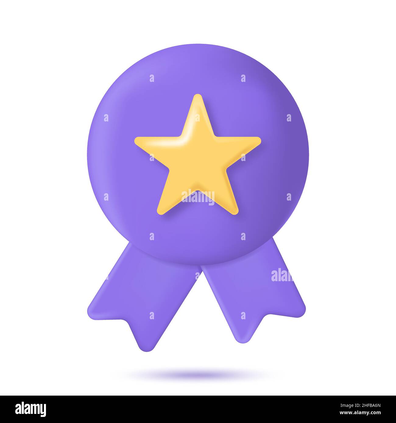 Medaglia del vincitore con stella Illustrazione Vettoriale