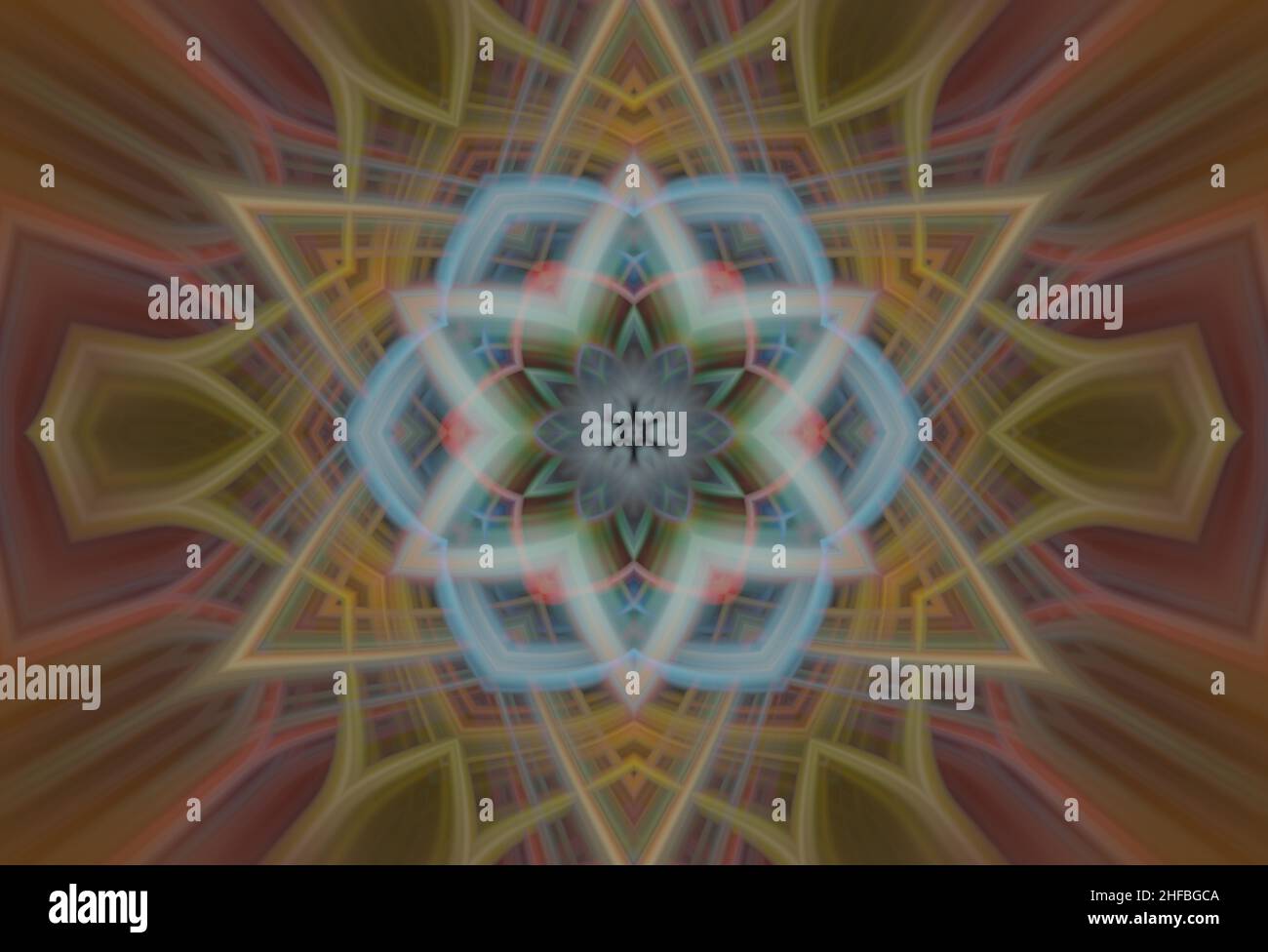 Digital Art, 3D Illustrazione, Abstract pattern geometrico frattale Foto Stock