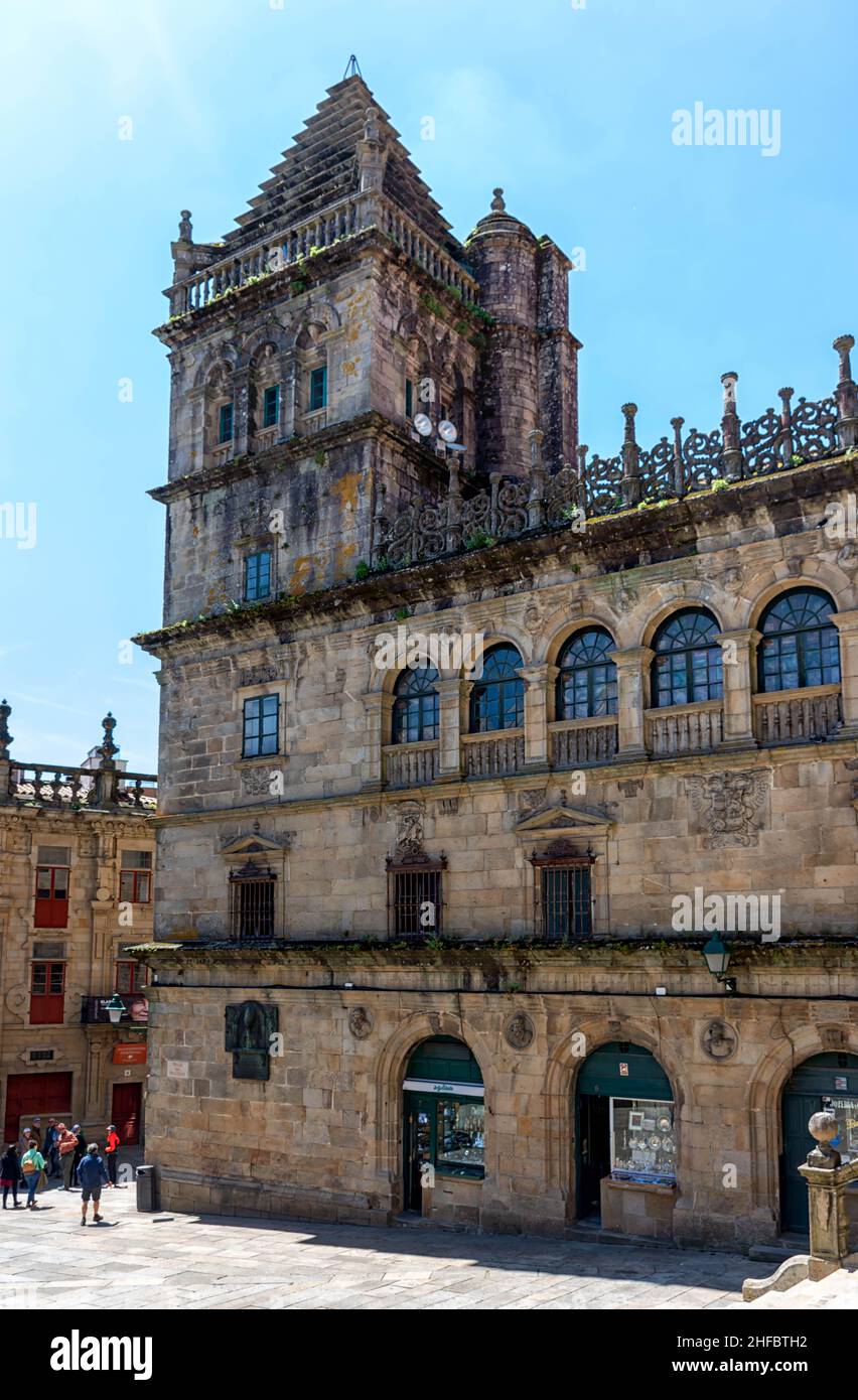 Edificios de Santiago de Compostela Foto Stock