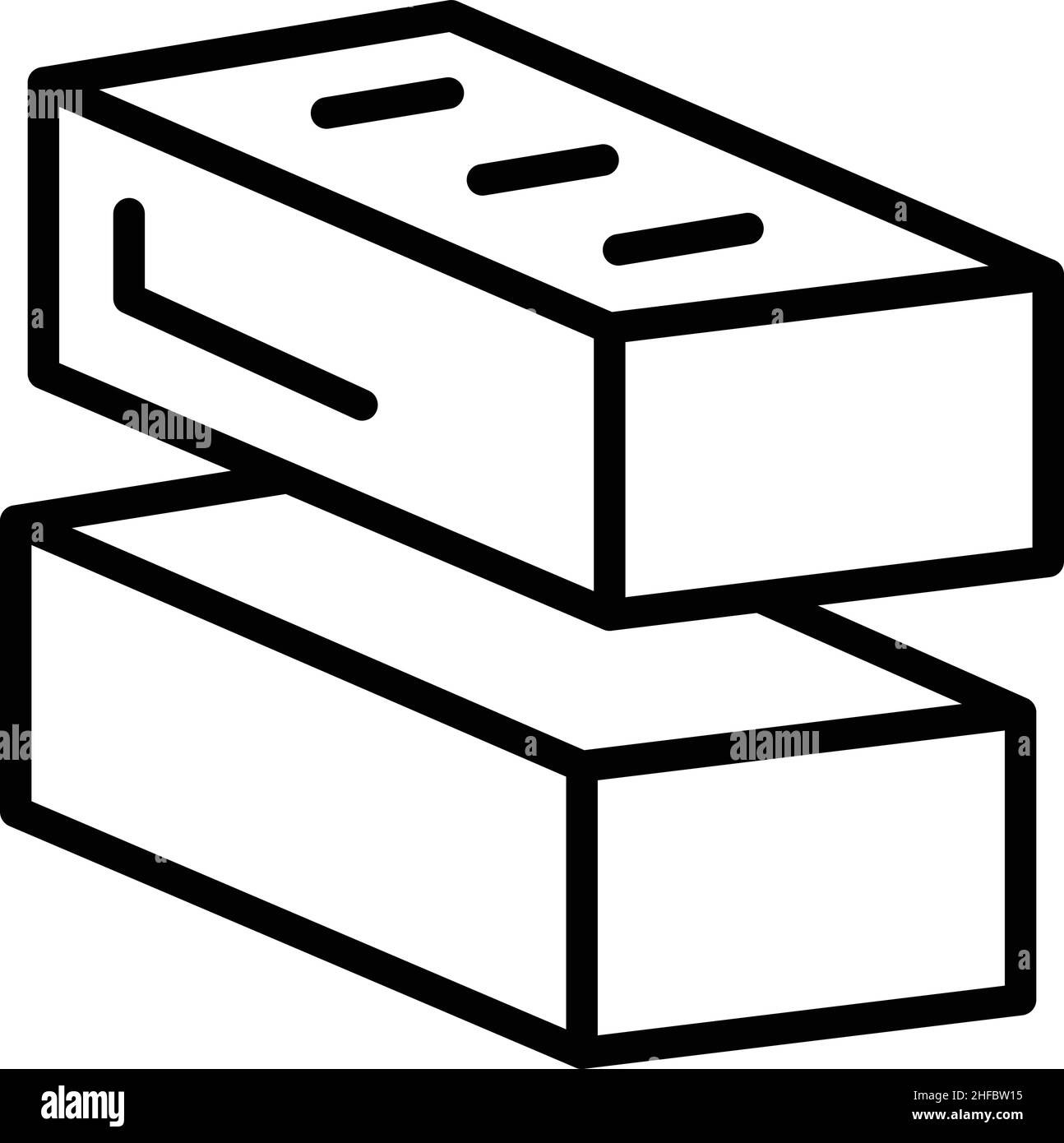 Mattone mortaio icona contorno vettore. Costruzione di parete. Costruisci lavoratore Illustrazione Vettoriale