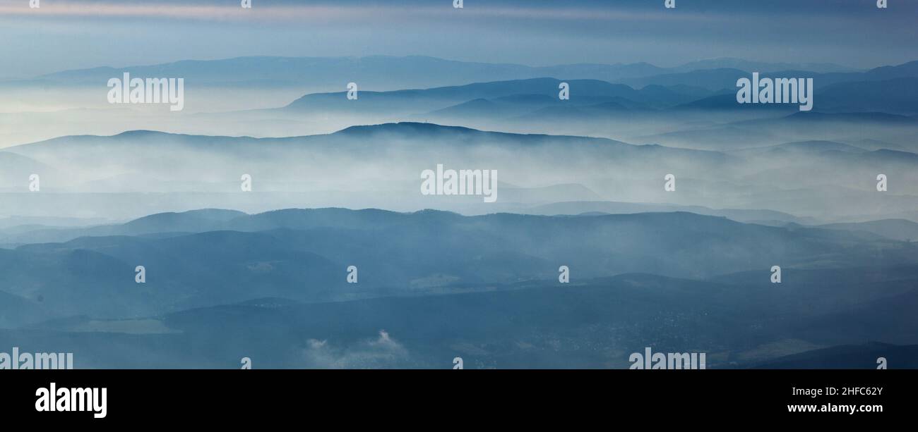 Austria, vista aerea delle Alpi Foto Stock