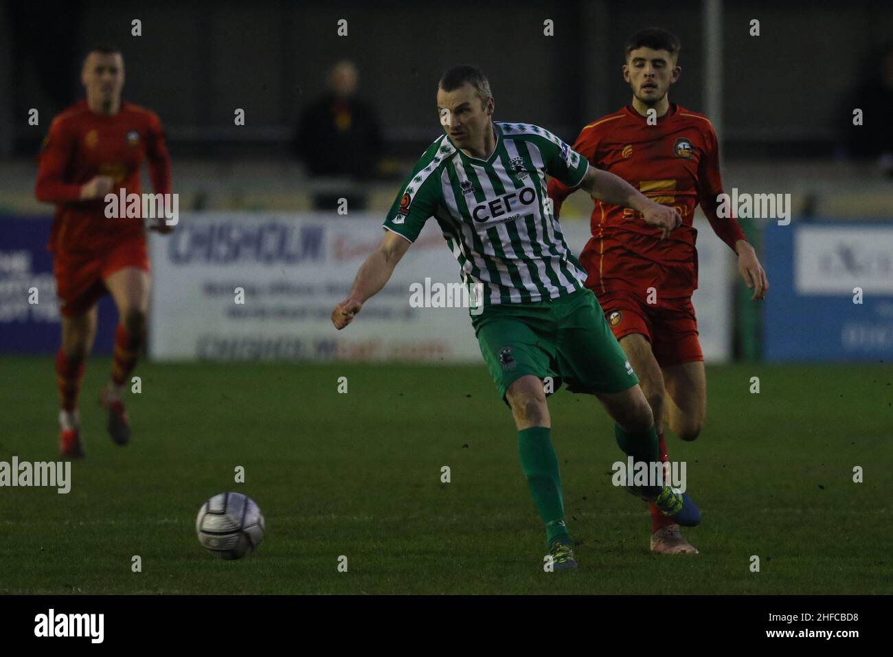 BLYTH, REGNO UNITO. GENNAIO 15th Robbie Dale di Blyth Spartans durante la partita della Vanarama National League North tra Blyth Spartans AFC e Gloucester City a Croft Park, Blyth sabato 15th gennaio 2022. (Credit: Robert Smith | MI News) Credit: MI News & Sport /Alamy Live News Foto Stock