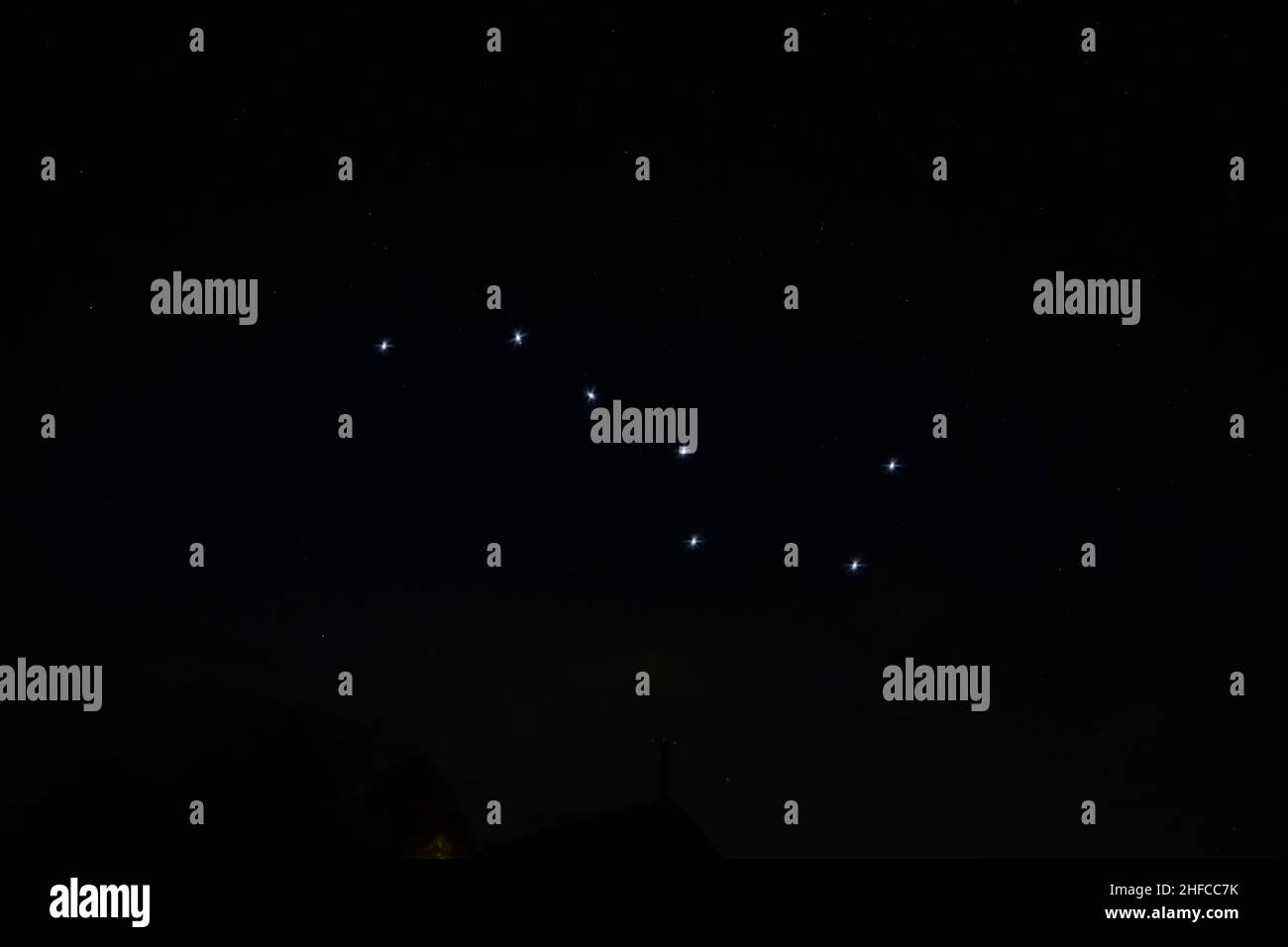 Cielo notturno. La costellazione Ursa maggiore Foto Stock