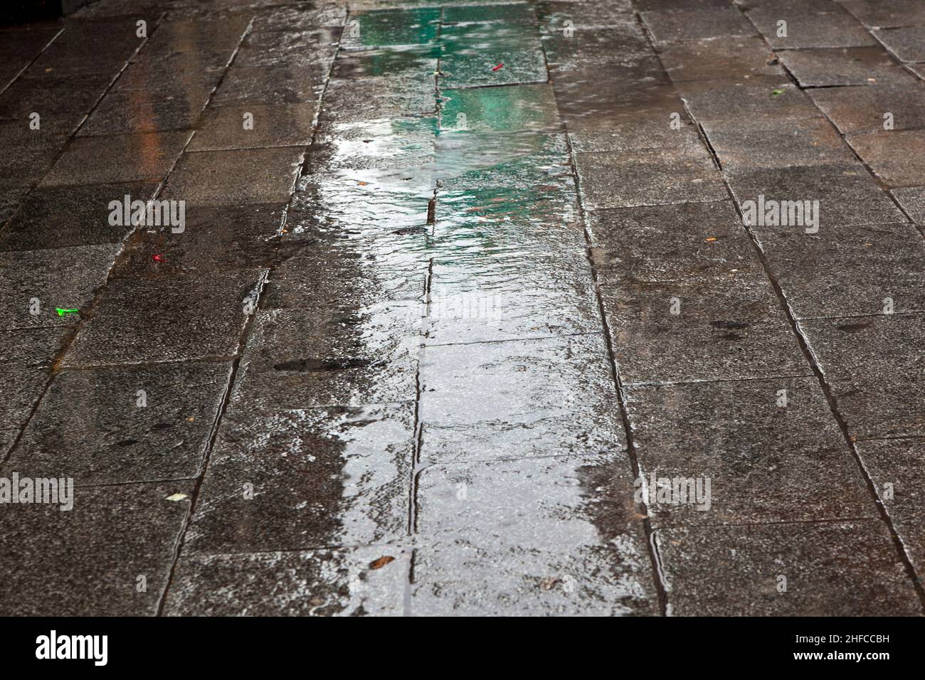 modello di pavimentazione in pioggia Foto Stock