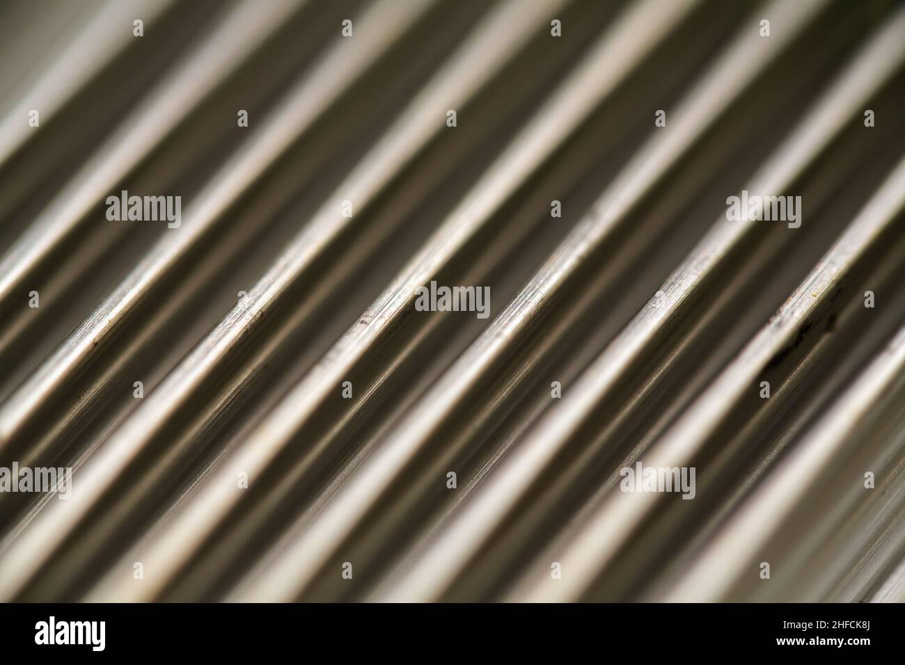 Dissipatore di calore in alluminio macro. Foto Stock