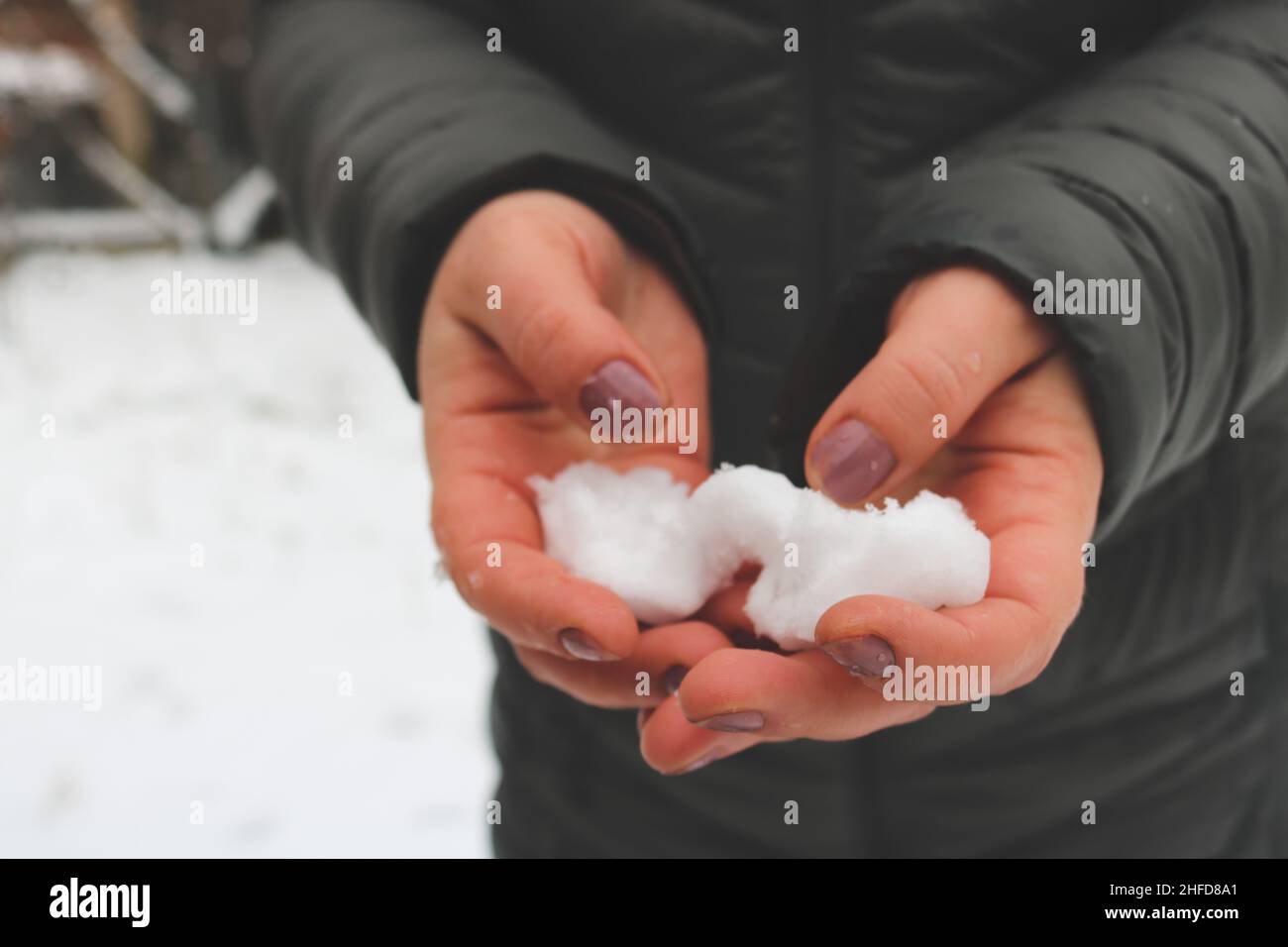 Tempo della neve Foto Stock