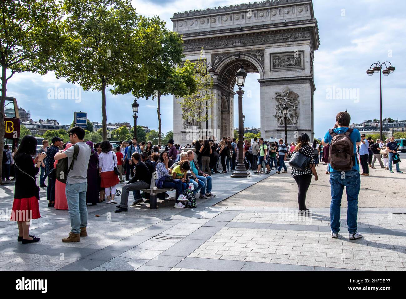 La vita di strada Parigi Francia Foto Stock