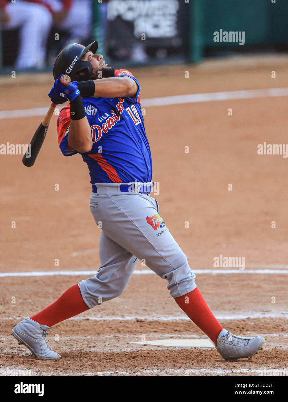 MAZATLAN, MESSICO - 02 FEBBRAIO: Melky Cabrera Las Águilas Cibaeñas, durante la partita tra Repubblica Dominicana e Panama come parte della Serie del Caribe 2021 al Teodoro Mariscal Stadium il 2 febbraio 2021 a Mazatlan, Messico. (Foto di Luis Gutierrez/Norte foto) Foto Stock