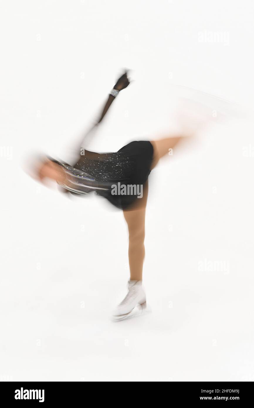 Natasha MCKAY (GBR), durante lo Skating libero delle donne, al campionato europeo di skating della figura ISU 2022, alla sala di ghiaccio di Tondiraba, il 15 gennaio 2022 a Tallinn, Estonia. Credit: Raniero Corbelletti/AFLO/Alamy Live News Foto Stock