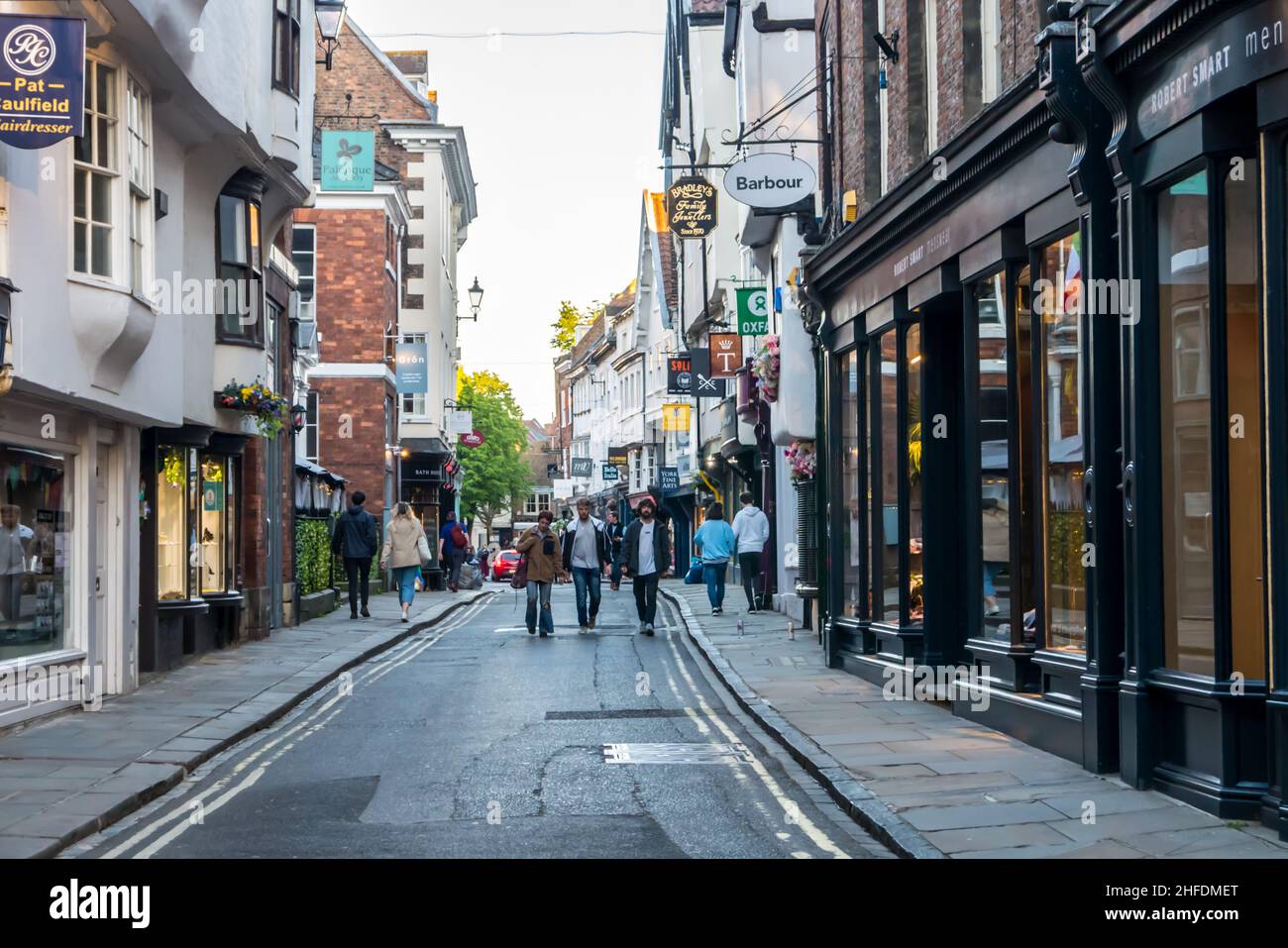 Bassa Petergate in York Foto Stock