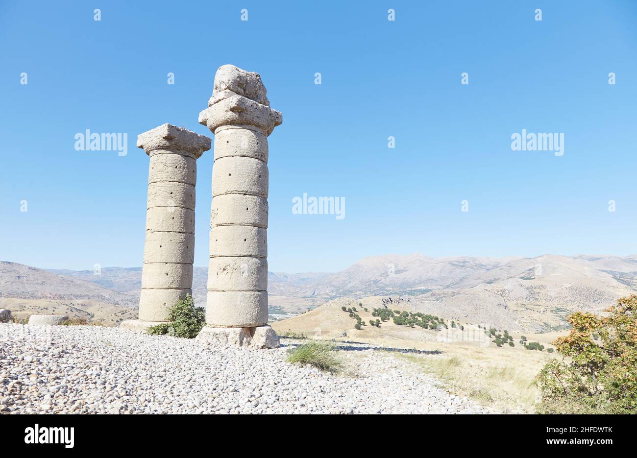 Il Tumulo di Karakus, un antico tumulo funerario in Turchia Foto Stock