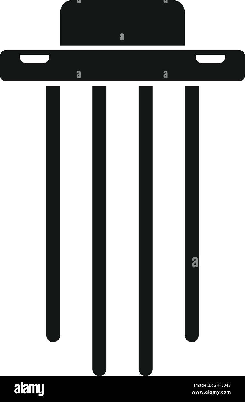 Icona regolatore di tensione vettore semplice. Stabilizzatore elettrico. Trasformatore di potenza Illustrazione Vettoriale