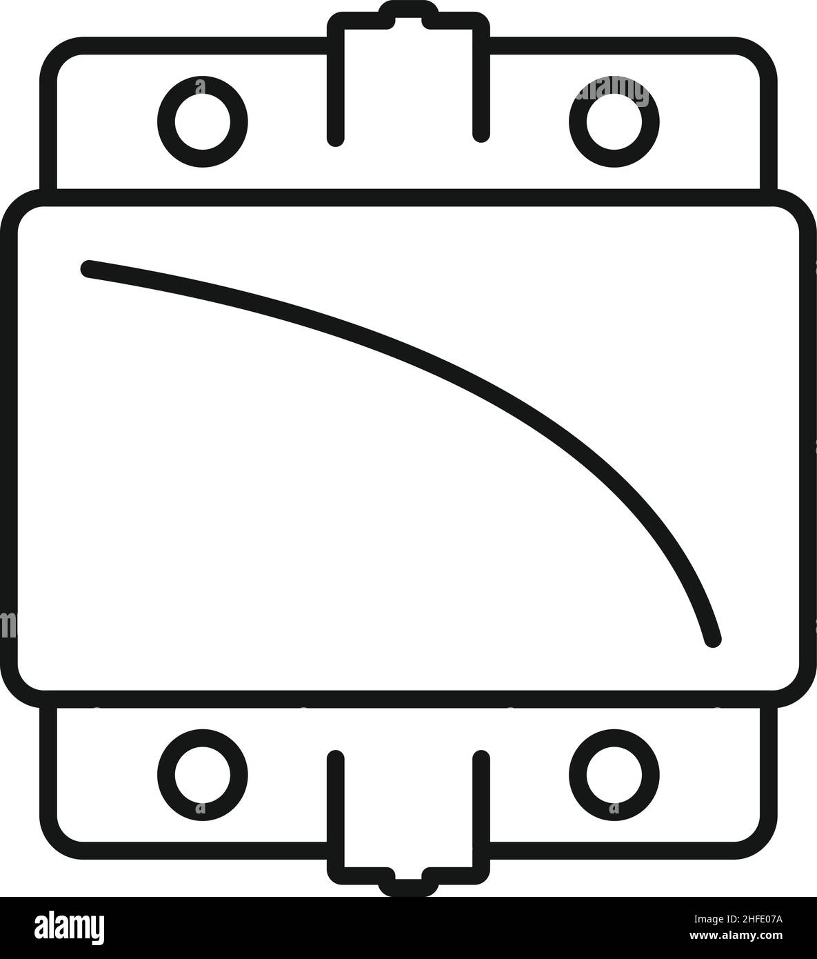 Vettore di contorno icona regolatore di tensione industriale. Stabilizzatore  di potenza. Diodo elettrico Immagine e Vettoriale - Alamy
