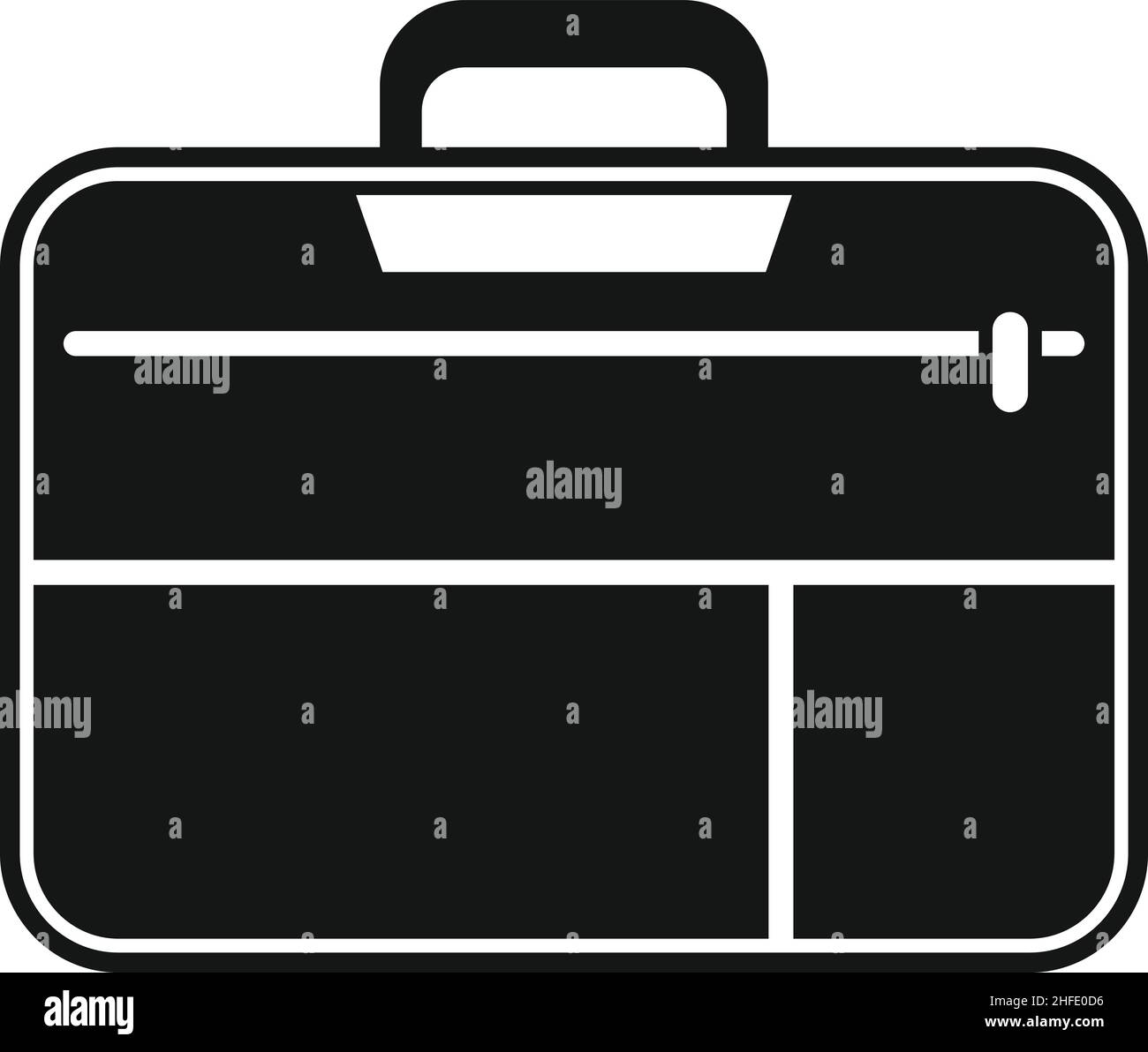 Ragazza laptop borsa icona semplice vettore. Accessorio da viaggio. Valigia chiusa Illustrazione Vettoriale