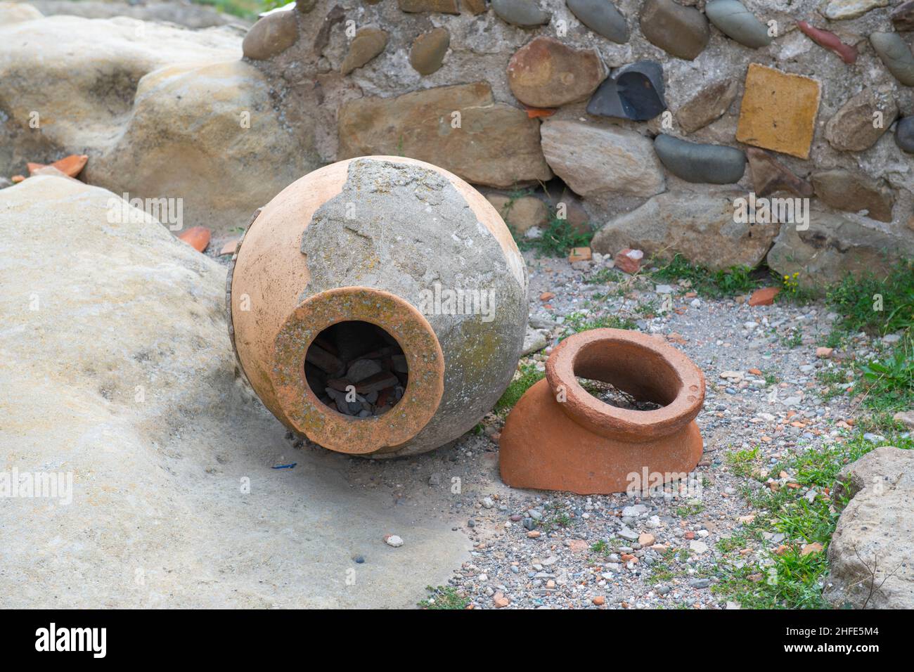 L'antica città caraffa di Uplistsikhe in Georgia Foto Stock