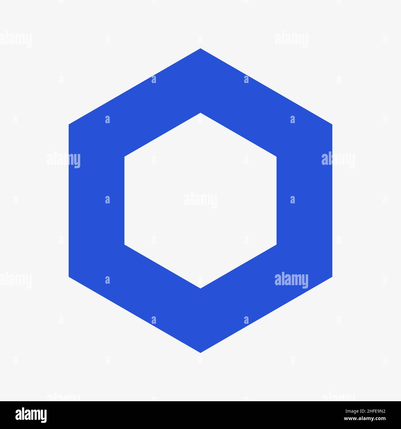 Logo Chainlink. Icona vettore. Simbolo valuta Crypto Illustrazione Vettoriale