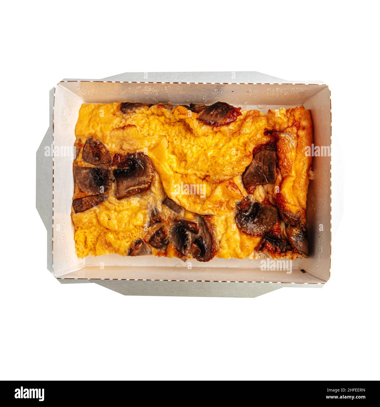 Colazione isolata con frittata di funghi Foto Stock