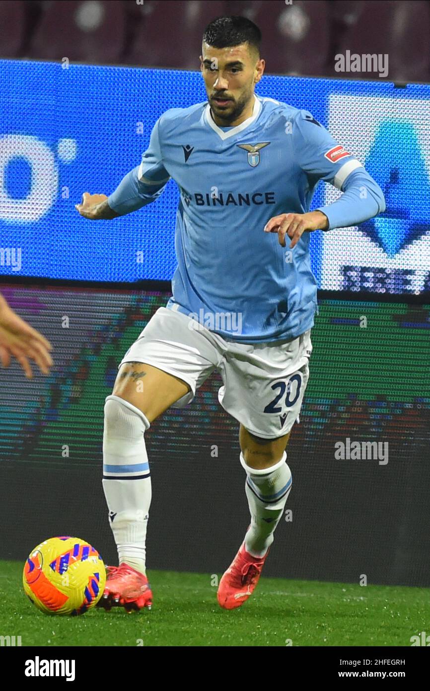 Salerno, Italia. 15th Jan 2022. Felipe Caicedo (SS Lazio) in azione durante la Serie A partita tra US Salernitana 1919 e SS Lazio allo Stadio Arechi. Il Lazio vince il 3-0. (Credit Image: © Agostino Gemito/Pacific Press via ZUMA Press Wire) Foto Stock