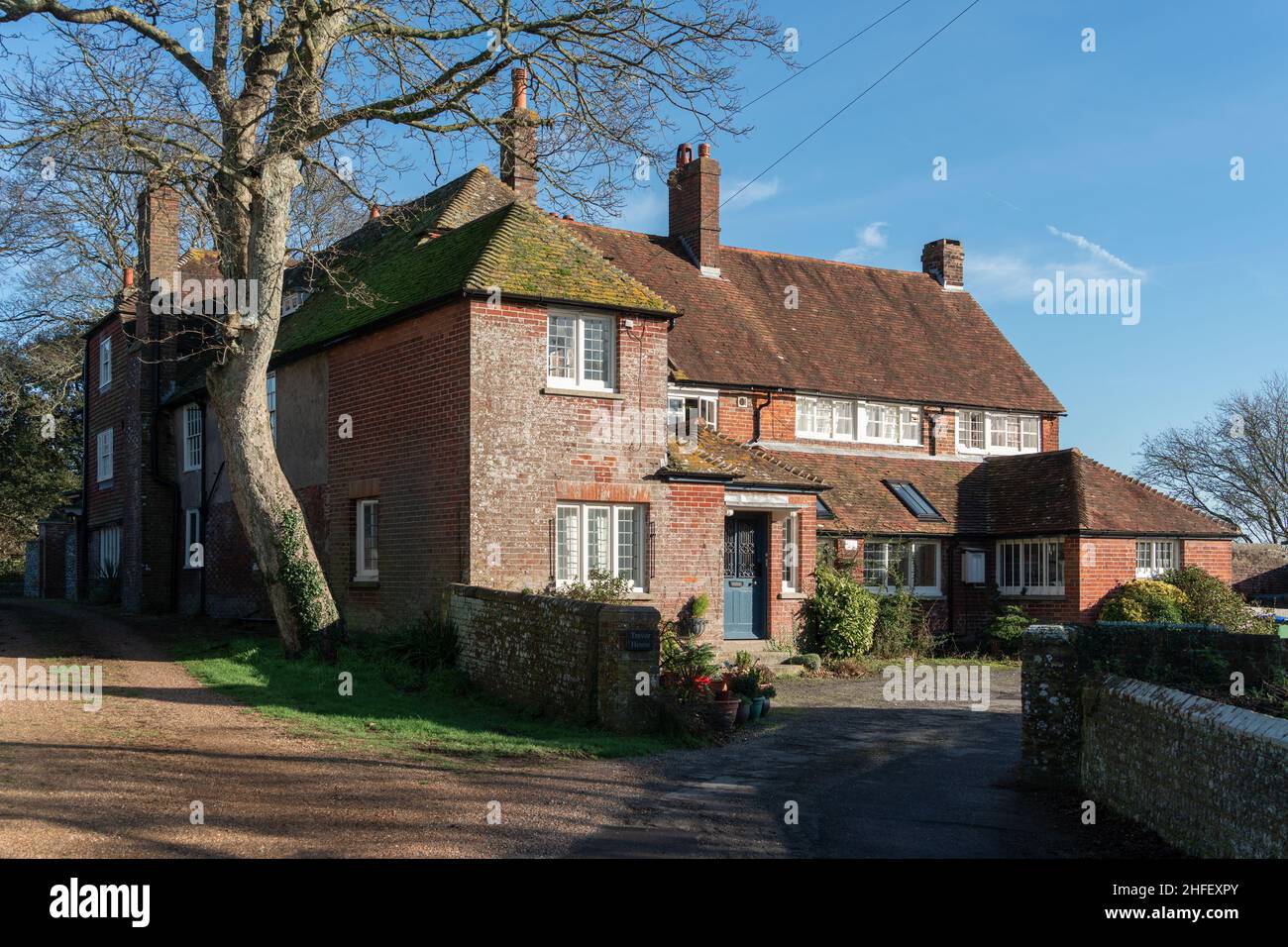 GLYNDE, EAST SUSSEX, UK - GENNAIO 12 : Vista di una casa tipica a Glynde, East Sussex, UK il 12 Gennaio 2022 Foto Stock