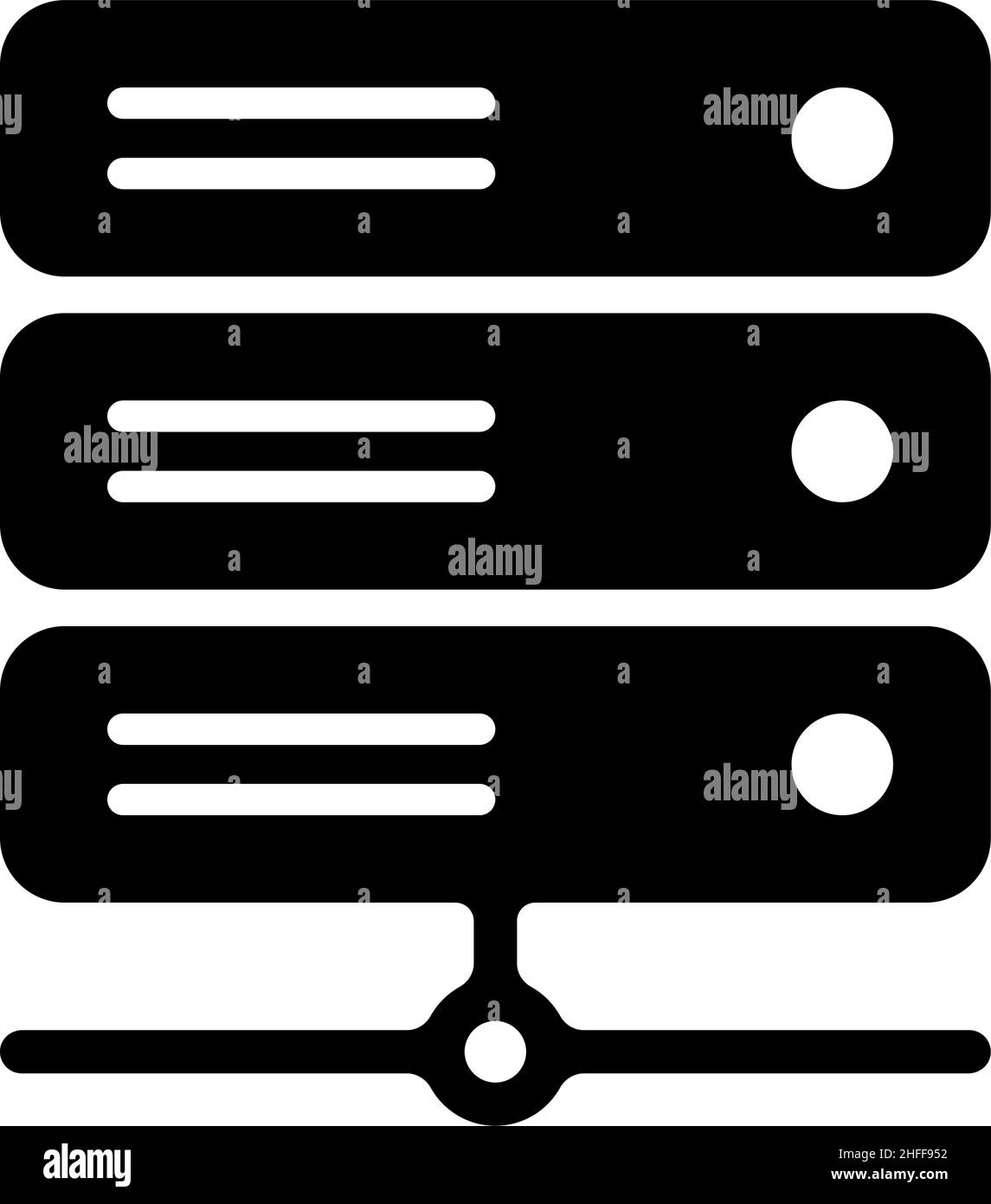 immagine dell'icona vettoriale del server di computer ( data center ) Illustrazione Vettoriale