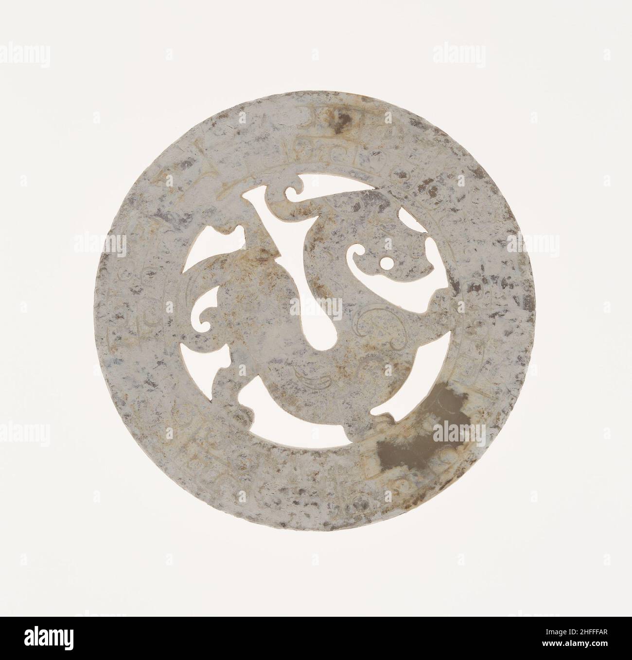 Opera d'apertura Jade Bi, dinastia Han occidentale (206 a.C.-d.C. 9). Foto Stock