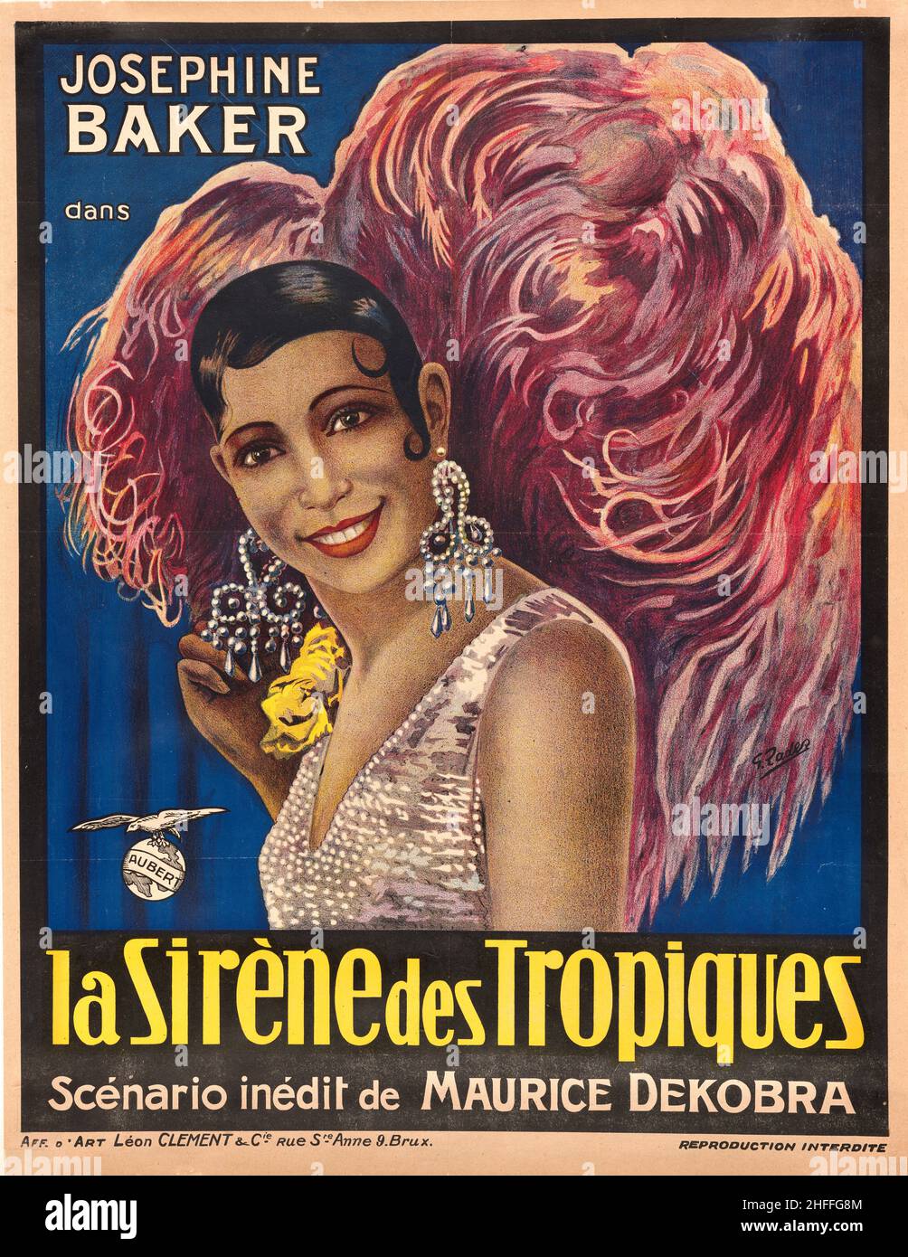 Josephine Baker in la Sirène des Tropiques di G. Rader - circa 1927. Foto Stock